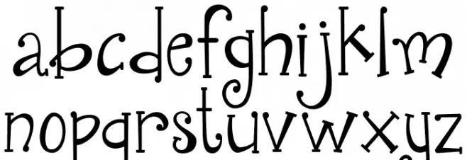 Janda Quirkygirl Font LOWERCASE