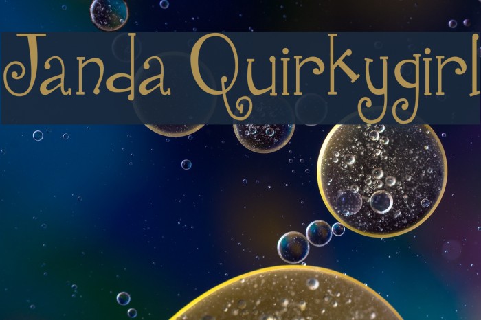 Janda Quirkygirl फ़ॉन्ट examples