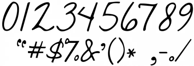 Janda Romantic Font OTHER CHARS