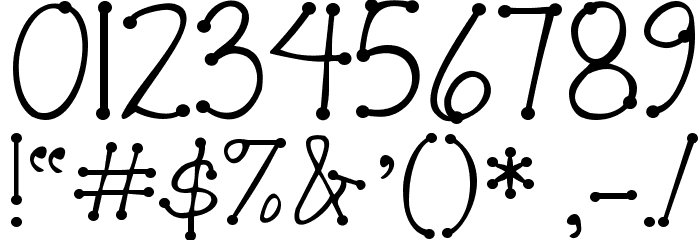 Janda Scrapgirl Dots Font OTHER CHARS