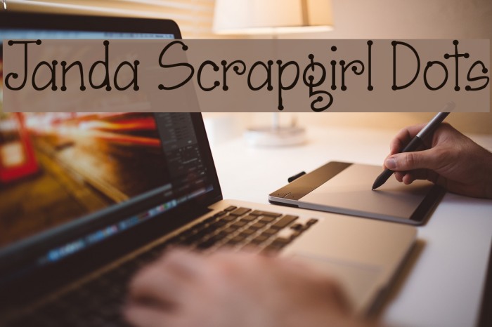 Janda Scrapgirl Dots Font examples