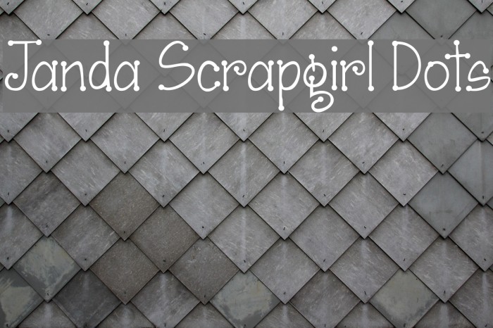Janda Scrapgirl Dots Font examples