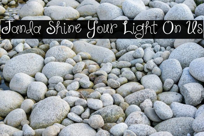 Janda Shine Your Light On Us Font examples