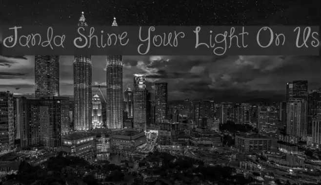 Janda Shine Your Light On Us Font examples