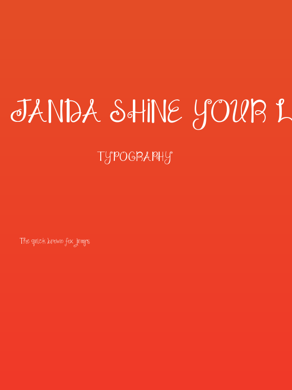 Janda Shine Your Light On Us Poster