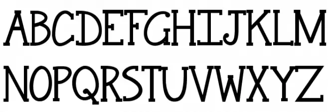 Janda Snickerdoodle Serif Bold फ़ॉन्ट अपरकेस