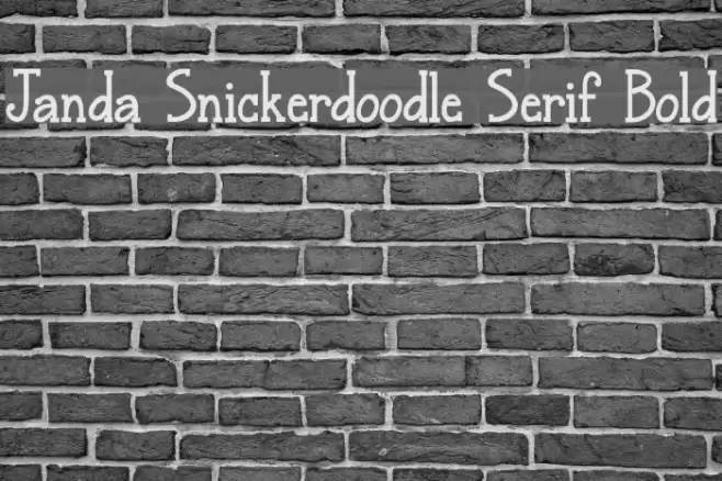 Janda Snickerdoodle Serif Bold Font examples