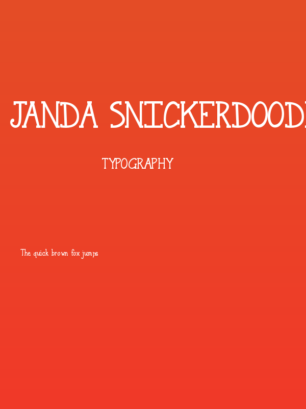 Janda Snickerdoodle Serif Bold Poster