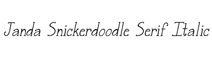 Janda Snickerdoodle Serif Italic  لخطوط تنزيل