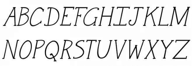 Janda Snickerdoodle Serif Italic Font Litere mari