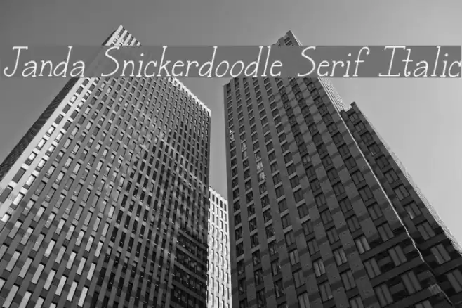 Janda Snickerdoodle Serif Italic Font examples