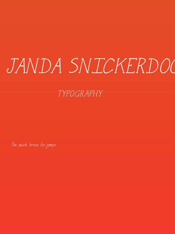 Janda Snickerdoodle Serif Italic Poster