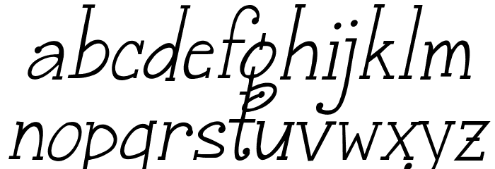 Janda Snickerdoodle Serif Italic Font LOWERCASE