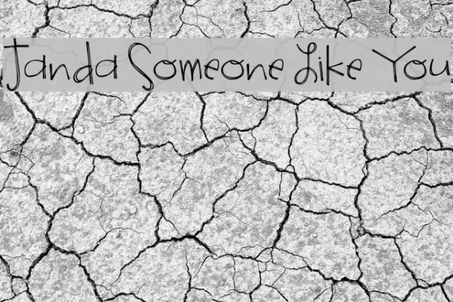 Janda Someone Like You Font examples