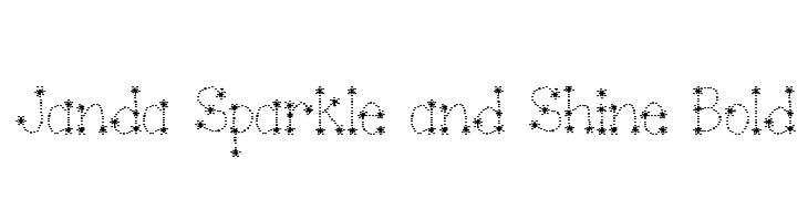 Janda Sparkle and Shine Bold  免费字体下载