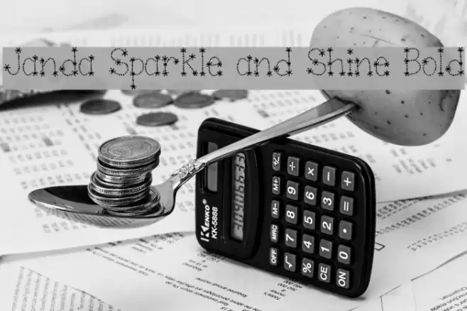 Janda Sparkle and Shine Bold Font examples