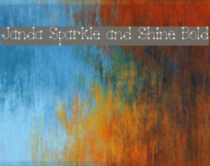 Janda Sparkle and Shine Bold Font examples