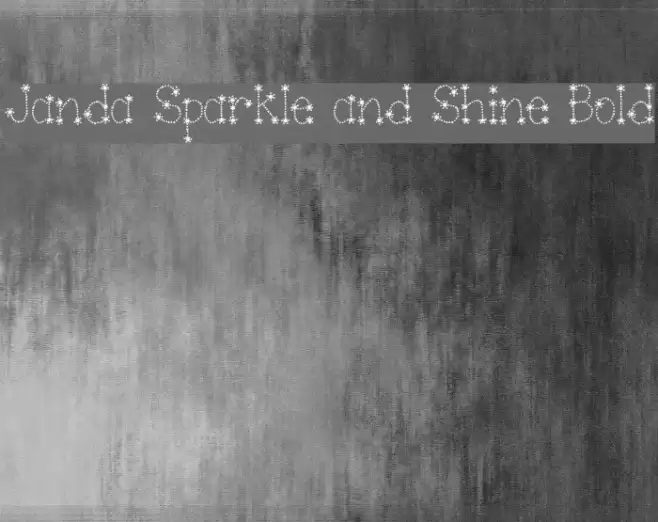 Janda Sparkle and Shine Bold Font examples