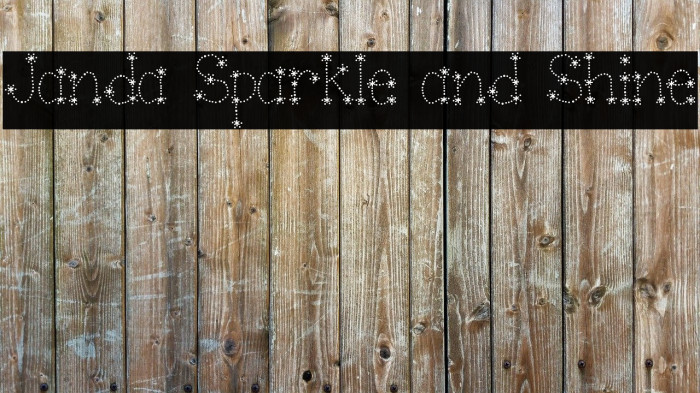 Janda Sparkle and Shine Font examples