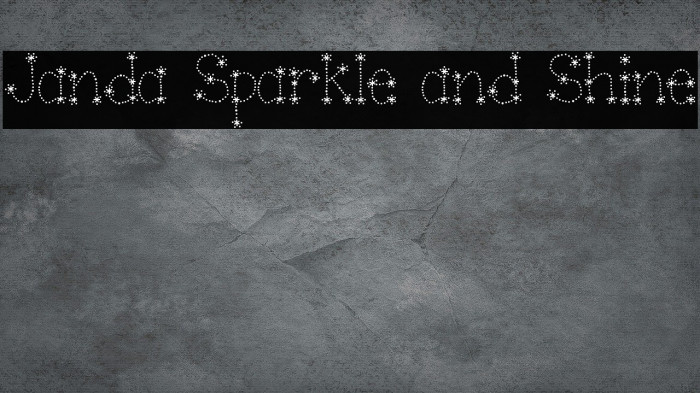 Janda Sparkle and Shine Font examples