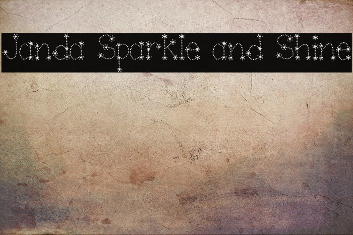 Janda Sparkle and Shine Font examples