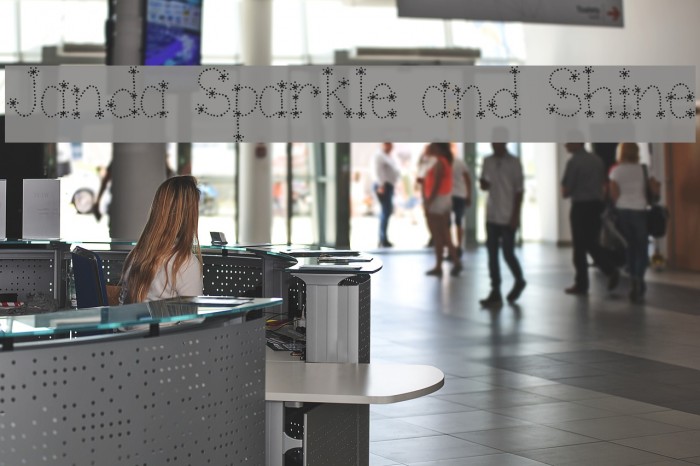 Janda Sparkle and Shine Font examples