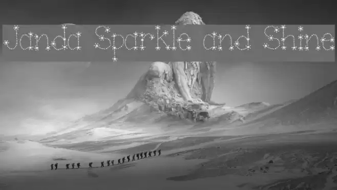 Janda Sparkle and Shine Font examples