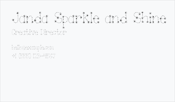 Janda Sparkle and Shine Business Card