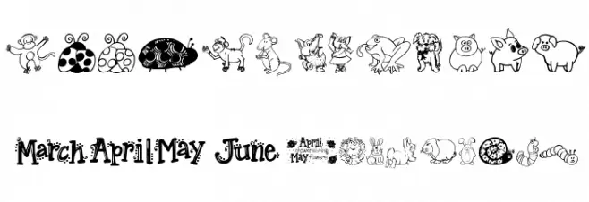 Janda Spring Doodles Caratteri MAIUSCOLE