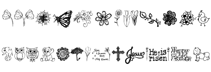 Janda Spring Doodles Font LOWERCASE