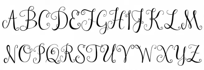 Janda Stylish Monogram フォント 大文字