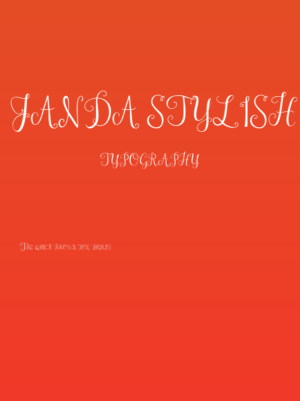 Janda Stylish Monogram Poster