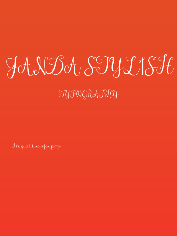 Janda Stylish Script Poster