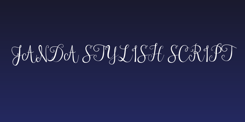 Janda Stylish Script Social Header