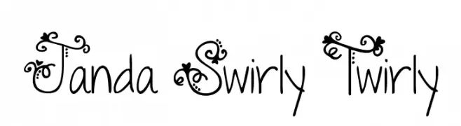 Janda Swirly Twirly  Fuentes Gratis Descargar