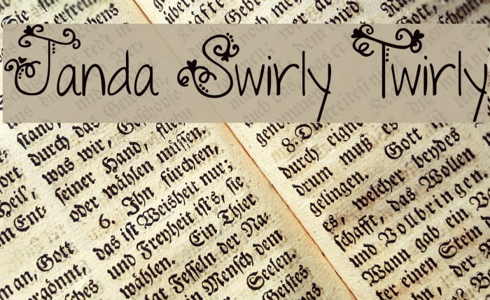 Janda Swirly Twirly Font examples