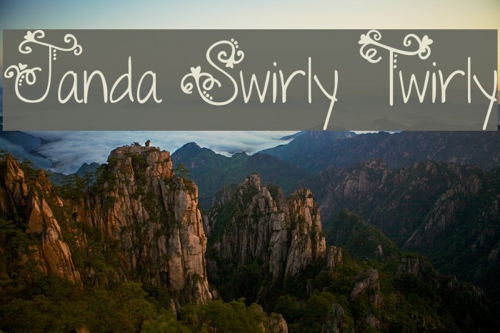 Janda Swirly Twirly Font examples