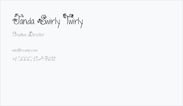 Janda Swirly Twirly Business Card