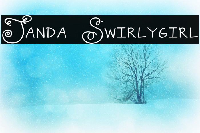 Janda Swirlygirl Font examples