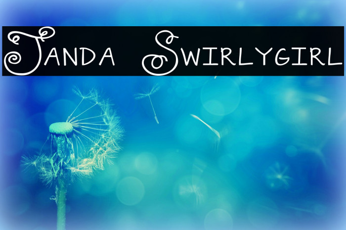 Janda Swirlygirl Font examples