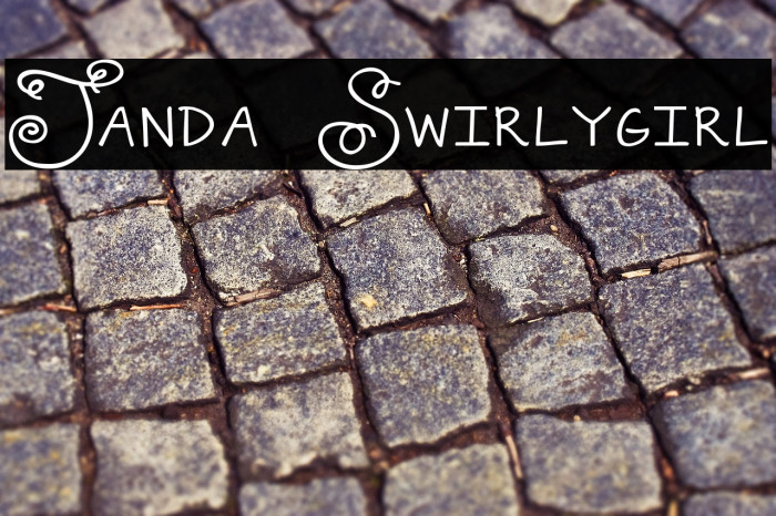 Janda Swirlygirl Font examples