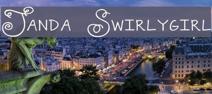Janda Swirlygirl Font examples