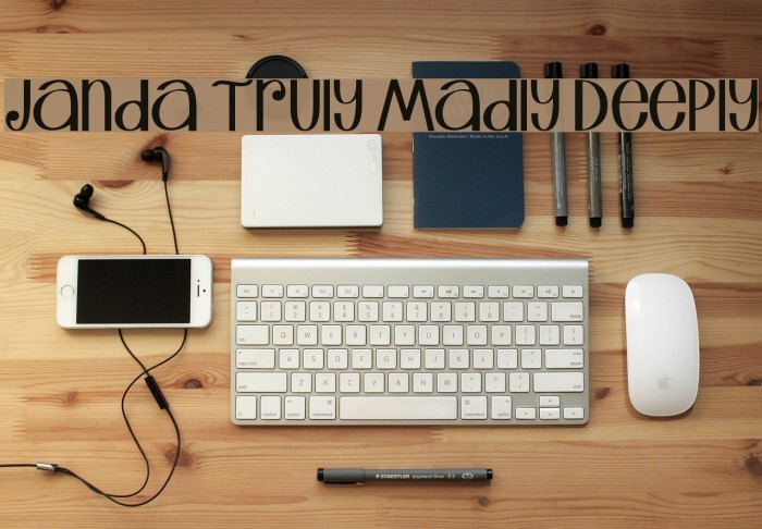 Janda Truly Madly Deeply Font examples