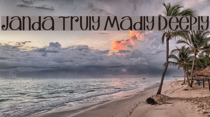 Janda Truly Madly Deeply Font examples