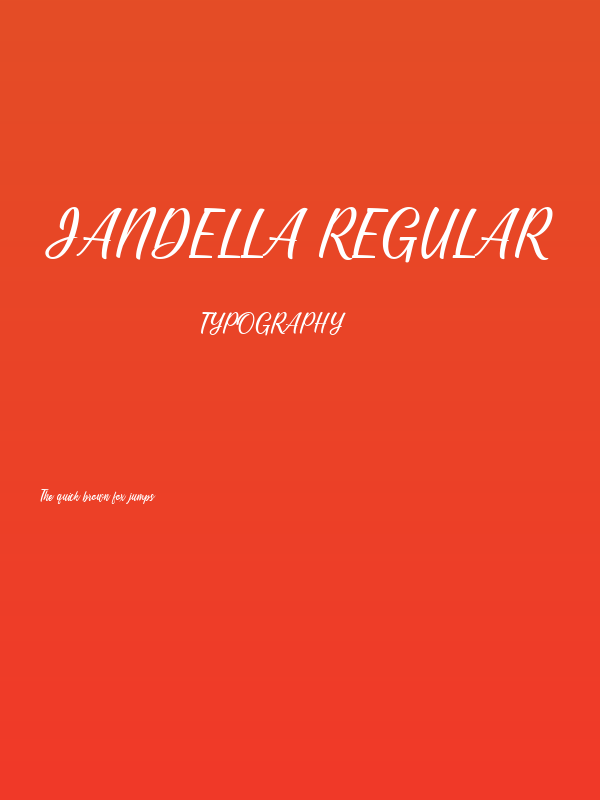 Jandella Regular Poster