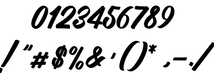 Jandha demo Font OTHER CHARS
