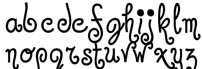 Jandles Font LOWERCASE