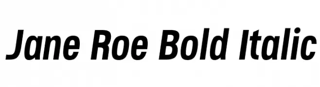Jane Roe Bold Italic  免费字体下载