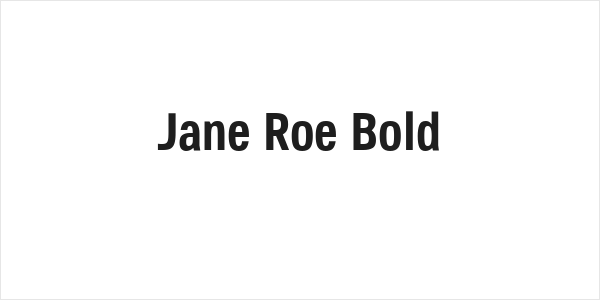 Jane Roe Bold Logo