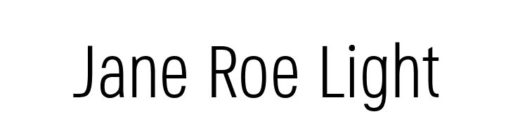 Jane Roe Light  font caratteri gratis